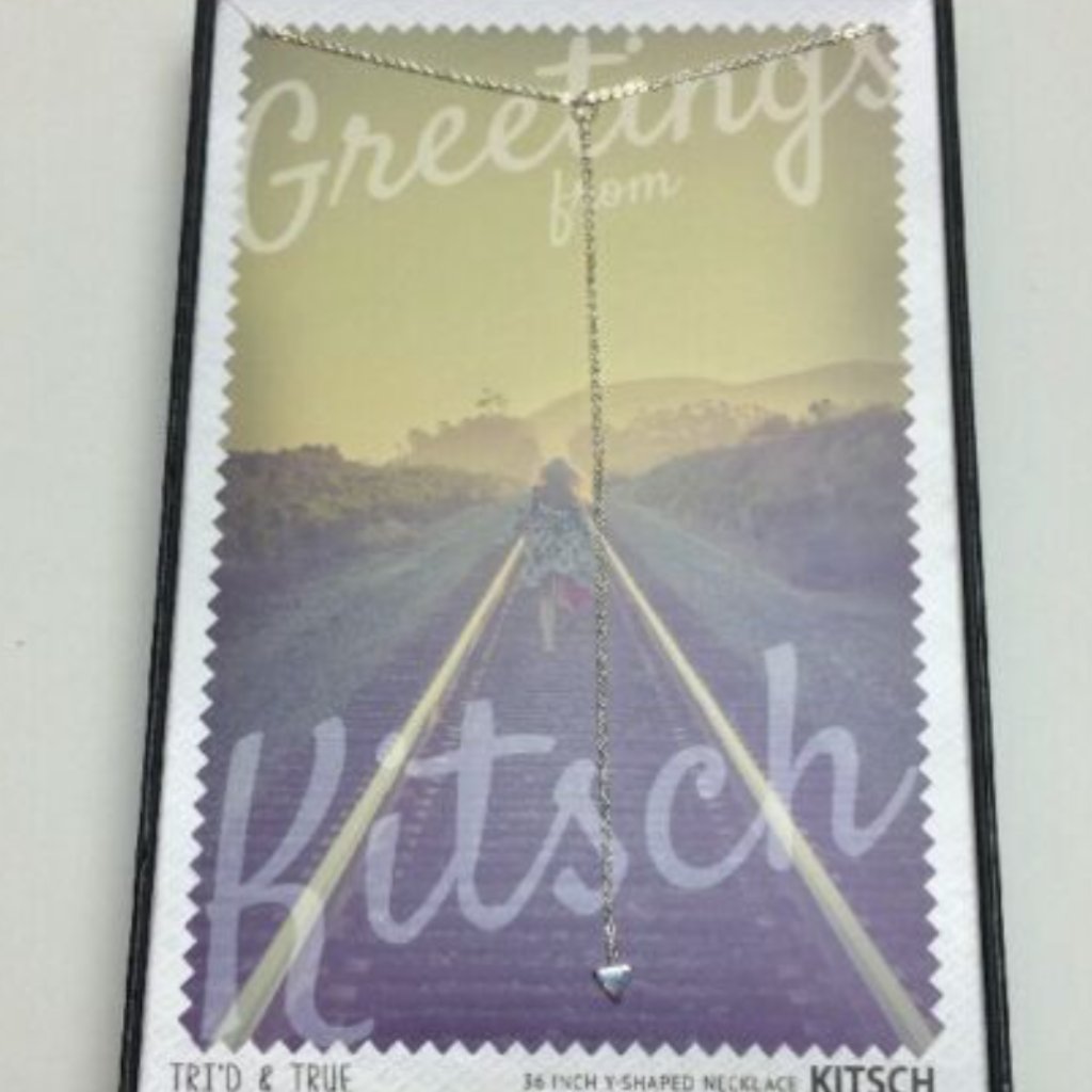 Nib Kitsch Y Shaped Silver Plated Necklace